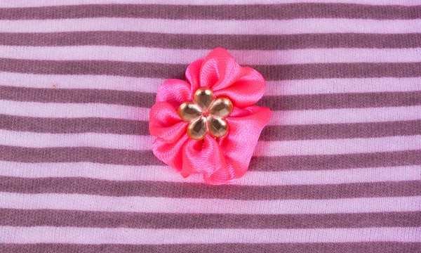 Pembe kumaş çiçek — Stok fotoğraf