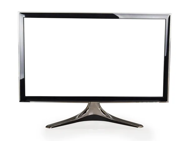 Computer display with blank white screen — Stock Photo, Image