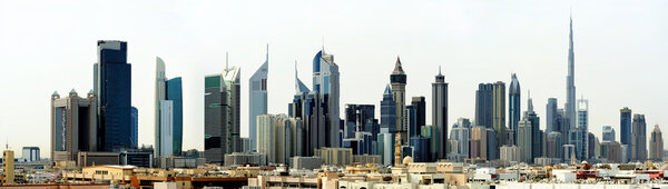 Dubai. World Trade center and Burj Khalifa