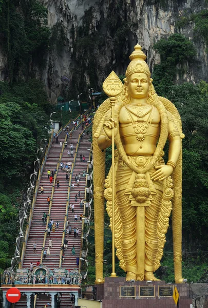 Statue of hindu god Murugan at Batu caves, Kuala-Lumpur — Stock Photo, Image