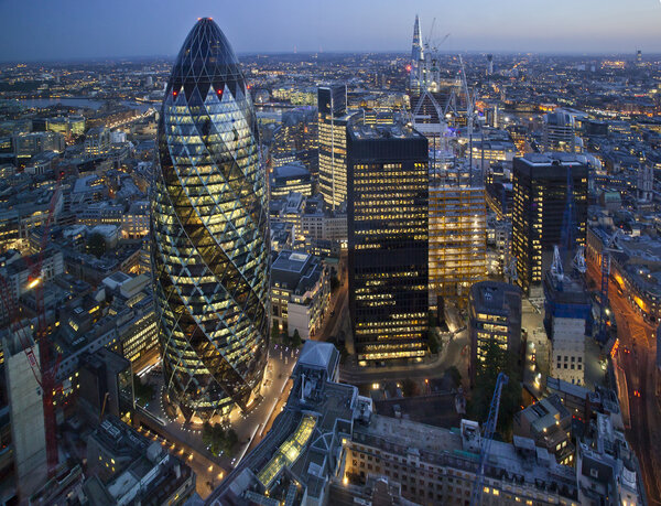 City of London Skyline At Sunset