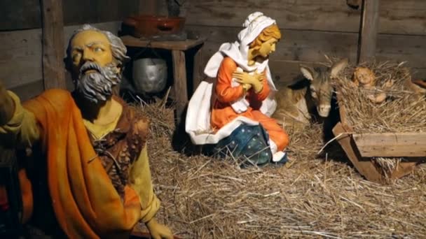 Christmas Nativity Scene — Stock Video