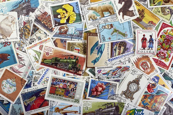 Vintage post stamps — Stock Photo, Image