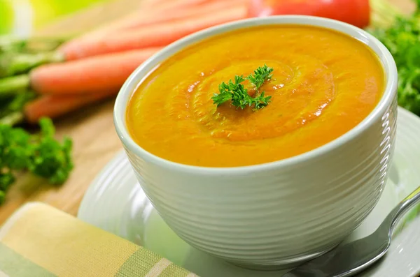 Sopa de cenoura — Fotografia de Stock