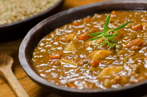 Sopa de lentejas — Foto de Stock