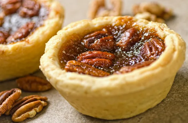 Tartas de mantequilla de pacán —  Fotos de Stock