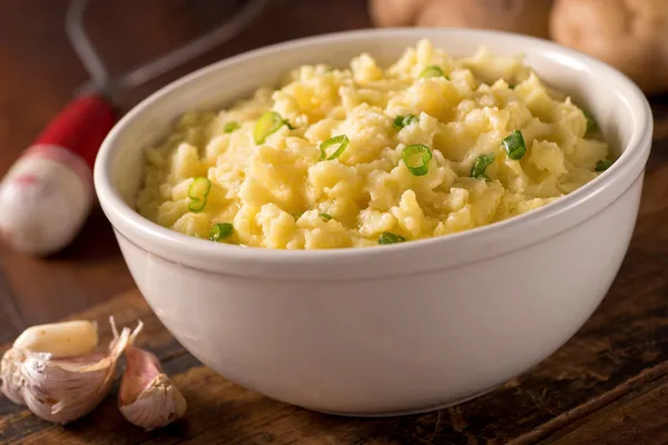 Purê de alho batatas — Fotografia de Stock