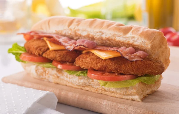 Chicken Clubhouse Sub — Stock Photo, Image