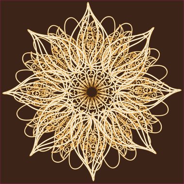 Dekoratif yuvarlak dantel, daire süsleme.