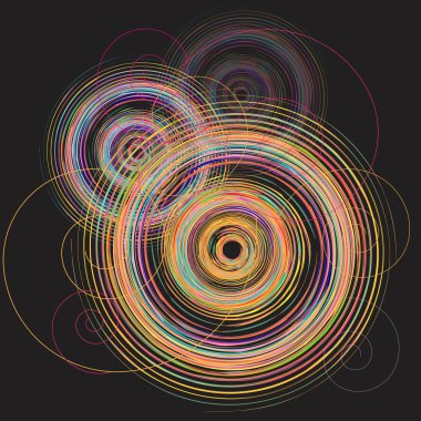 Renkli spiral vektör