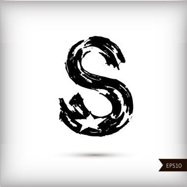 Kaligrafi suluboya harf s