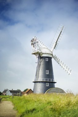 Norfolk kadınlar siyah beyaz yel değirmeni