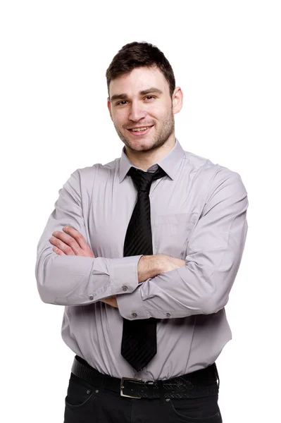 Business man isolated on a white background — Stock Photo, Image