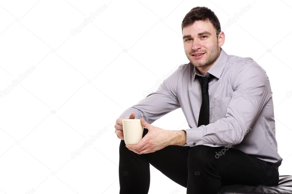 Business man isolated on a white background