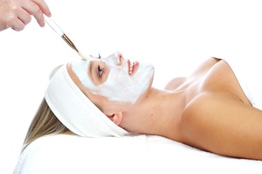 Güzellik spa tedavisi olan kadın