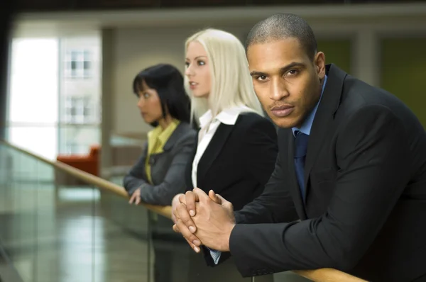 Work colleagues in their office building — Stock Photo, Image