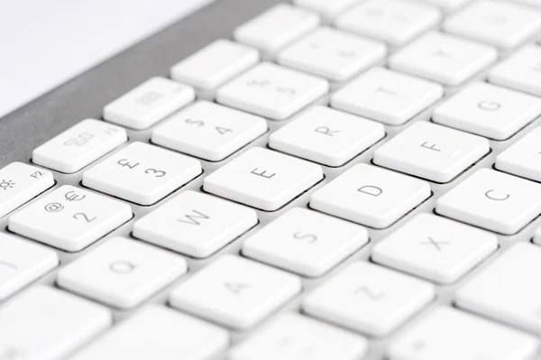 Teclado focado na letra E — Fotografia de Stock