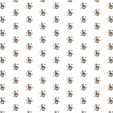 Vektör işaret parmağı, temiz el, imleç, çeşitli simgelerle tıkla.