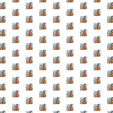 Çeşitli simgelerle vektör yağı fiyat şeması.