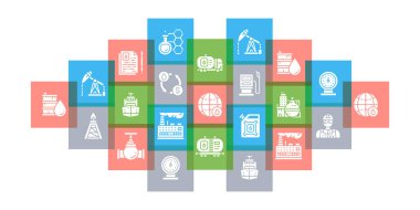 Petrol endüstrisi düz tasarım çizim konsepti. Yakıt Kamyonu, Mühendis, Benzin, Web afişi ve basılı materyaller için Kargo Gemisi.