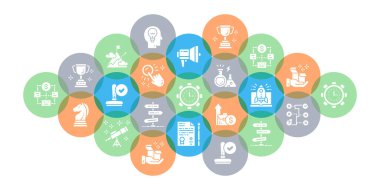 Düz vektör çizimini başlat. Zaman yönetimi, fikir oluşturma, pankart, web sitesi tasarımı veya iniş web sayfası için sunum kavramı.