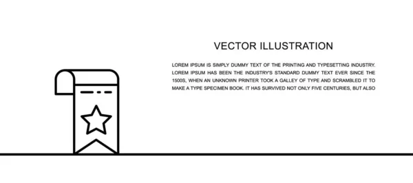 Vektor könyvjelző, weboldal jelölő egy sor ikon. Folyamatos egysoros illusztráció. — Stock Vector