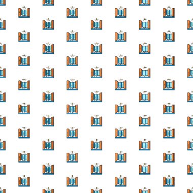 Çeşitli simgelere sahip vektör şelale deseni. Sembol dokusu tasarımı.