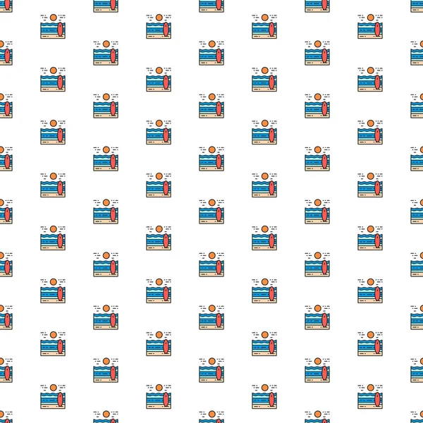 Çeşitli simgelerle vektör sahili şekilleri. Sembol dokusu tasarımı.