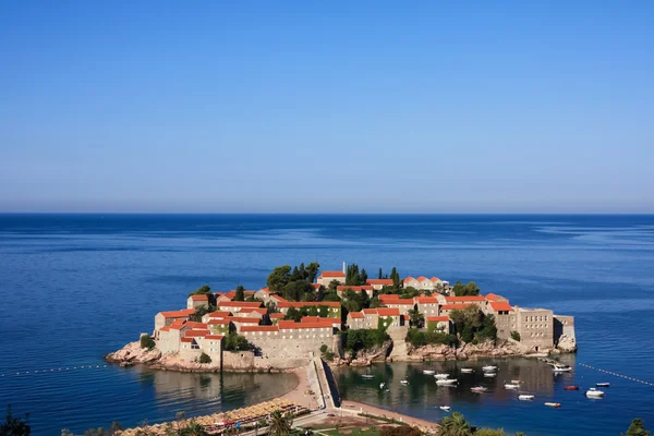 Ostrov letovisko sveti stefan, Černá Hora — Stock fotografie