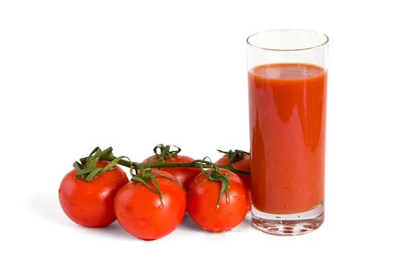 Rajčatová šťáva a rajčat — Stock fotografie