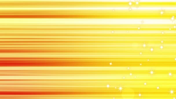 Viele Glitzernde Sterne Schweben Der Luft Abstraktes Goldenes Licht Hintergrund — Stockvideo