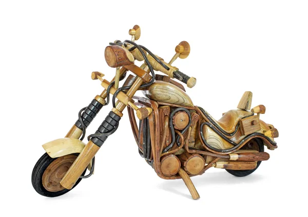 Wooden motorcycle — Stock Photo, Image