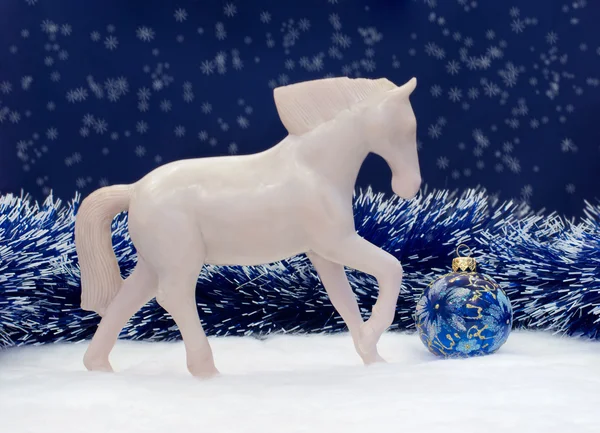 Christmas horse — Stock Photo, Image