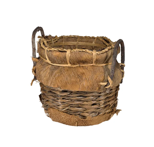 Old wicker basket — Stock Photo, Image