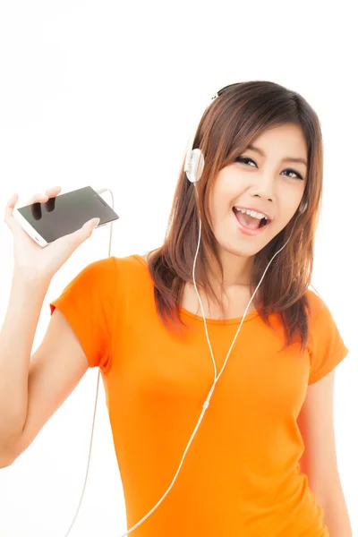 Asyalı kadın ve kulaklık