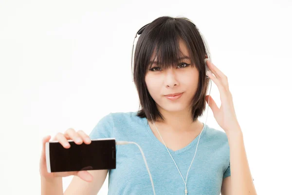 Asyalı kadın ve kulaklık