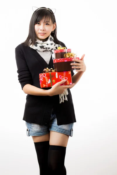 Asiatico donna valentines giorno — Foto Stock