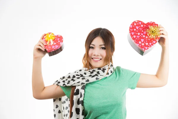 Asiatico donna valentines giorno — Foto Stock