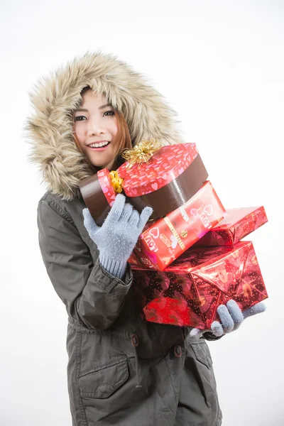 Asian woman valentines day — Stock Photo, Image