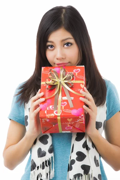 Asiatico donna valentines giorno — Foto Stock