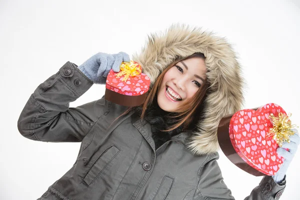 Asyalı kadın Sevgililer günü