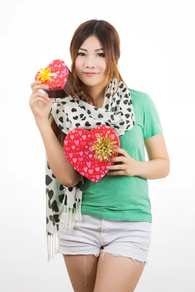 Asyalı kadın Sevgililer günü