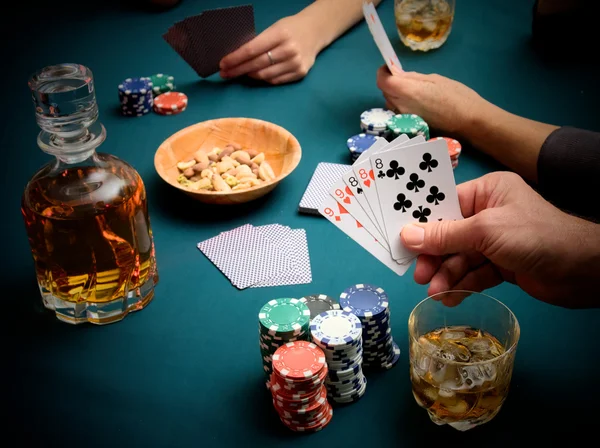 Hazardní hry v karty — Stock fotografie
