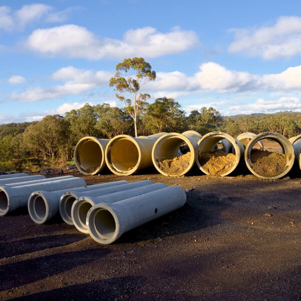 concrete pipes