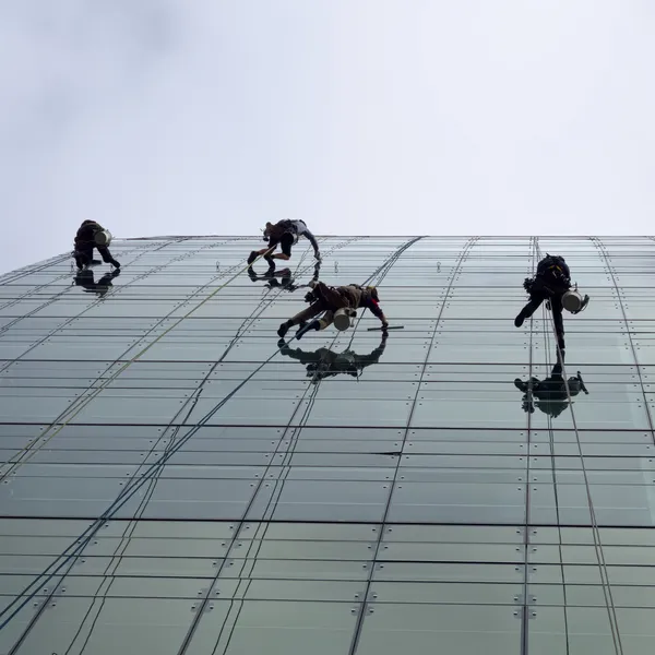 Quatro trabalhadores duros — Fotografia de Stock