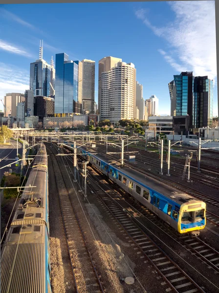 Treni gemelli — Foto Stock