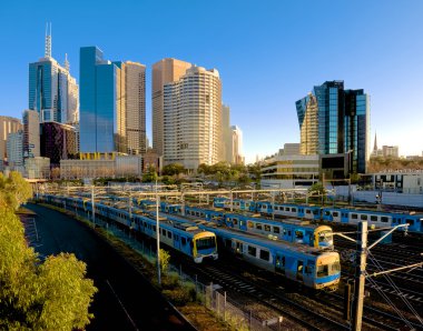 lots of Melbourne trains clipart