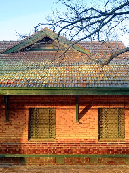 Old orange brick building — Stock Photo, Image