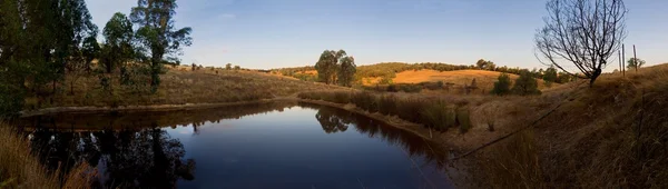 Přehrada na venkovské farmě v victoria — Stock fotografie