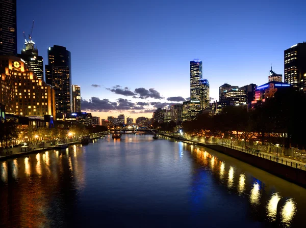 Melbourne al atardecer — Foto de Stock
